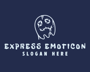 Emoticon - Halloween Graffiti Ghost logo design