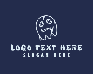 Horror - Halloween Graffiti Ghost logo design