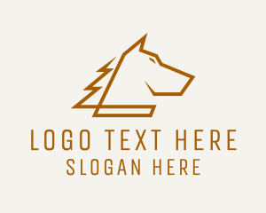 Professional - Minimalist Geometric Horse logo design