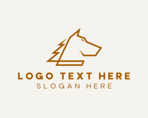 Business - Minimalist Geometric Horse logo design