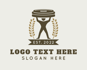 Weight Training - Crossfit Bodybuilder Barbell logo design