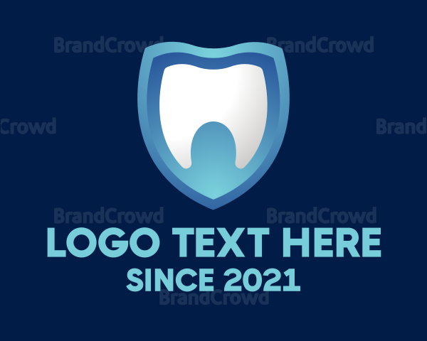 Dental Teeth Shield Logo