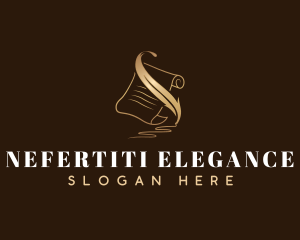 Elegant Feather Quill Pen logo design