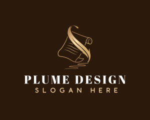 Plume - Elegant Feather Quill Pen logo design