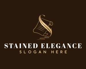 Elegant Feather Quill Pen logo design