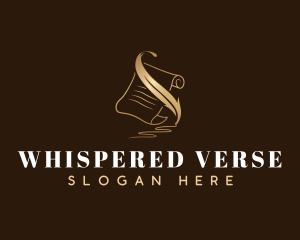 Poetry - Elegant Feather Quill Pen logo design