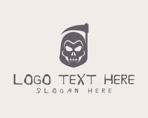 Death - Death Skull Reaper logo design