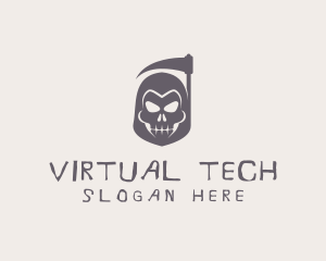 Online Gaming - Death Skull Reaper logo design