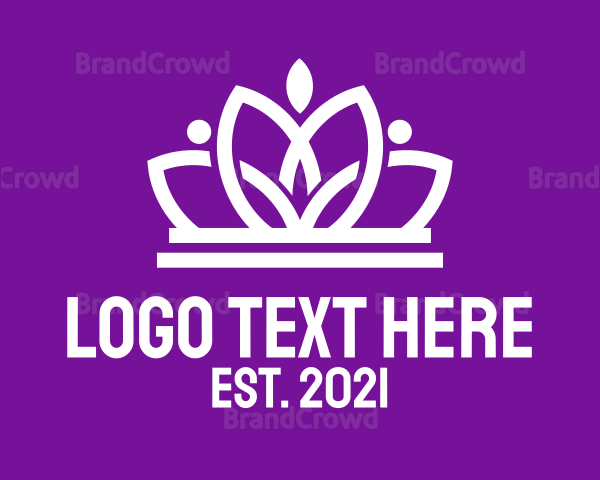 Lotus Flower Crown Logo