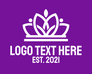 Luxury - Lotus Flower Crown logo design