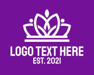 Prince - Lotus Flower Crown logo design