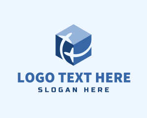 Steward - Plane Airline Travel Cube logo design