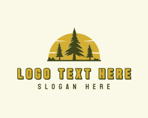 Nature - Forest Pine Tree Nature logo design