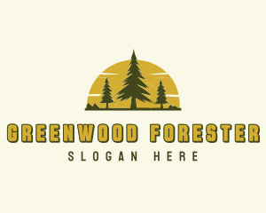 Forest Pine Tree Nature logo design