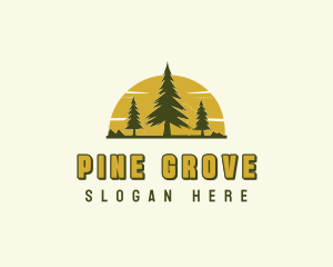 Forest Pine Tree Nature logo design