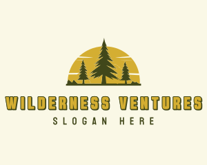 Forest Pine Tree Nature logo design