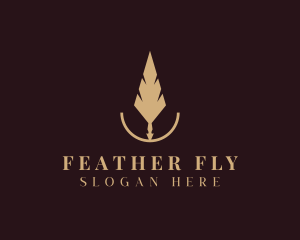 Pen Feather Novel Writer  logo design