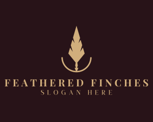 Pen Feather Novel Writer  logo design