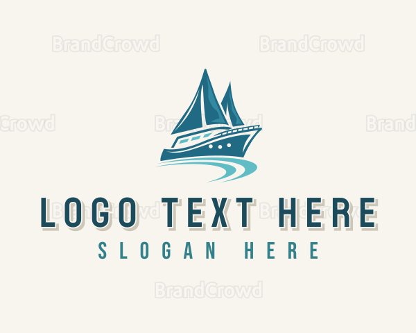 Boat Yacht Waves Logo