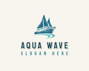 Boat Yacht Waves logo design