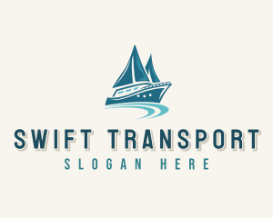 Boat Yacht Waves logo design