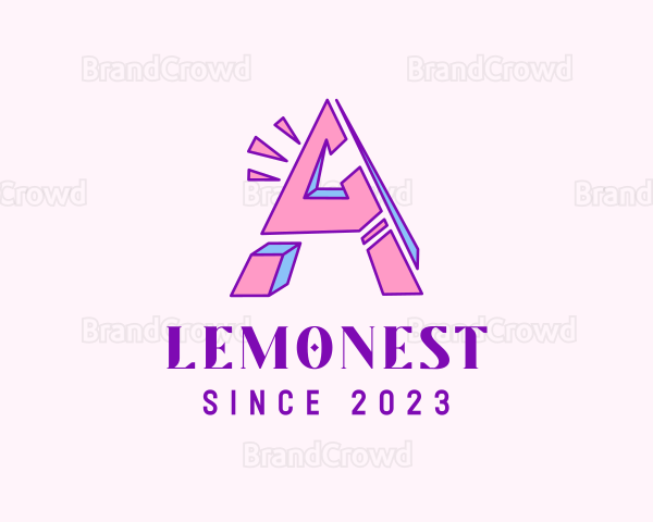 Isometric Letter A Logo