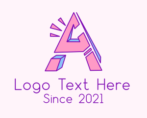 Isometric - Isometric Letter A logo design