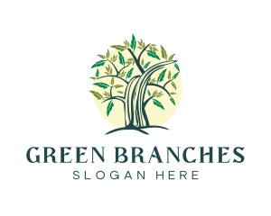 Branches - Feather Tree Nature logo design