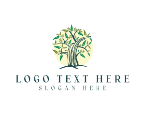 Forest - Feather Tree Nature logo design