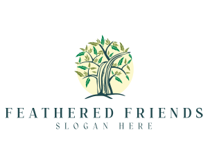 Feather Tree Nature  logo design