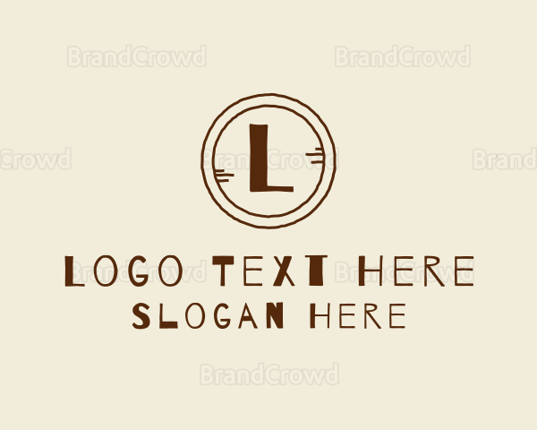 Wood Rustic Button Logo