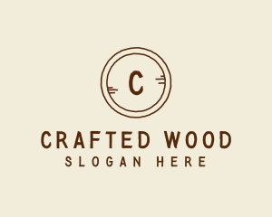 Wood Rustic Button  logo design