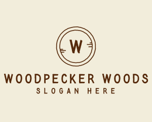 Wood Rustic Button  logo design