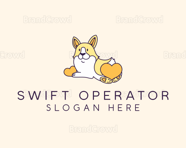 Lovely Corgi Pet Logo