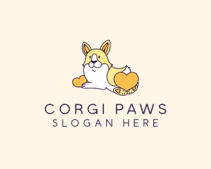 Lovely Corgi Pet logo design