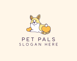 Lovely Corgi Pet logo design