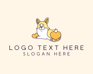 Cute - Cute Corgi Heart logo design