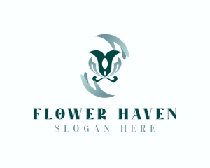 Floral Hand Wellness logo design