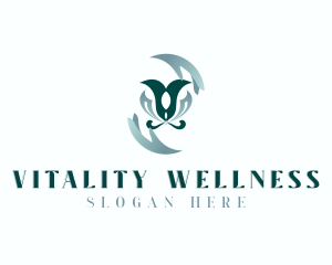 Floral Hand Wellness logo design