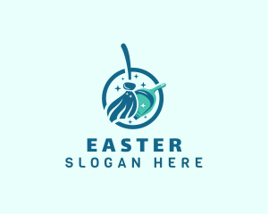 Clean Sweeping Broom Logo