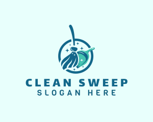 Clean Sweeping Broom logo design