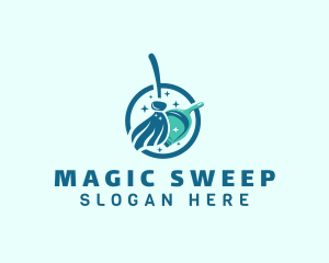 Clean Sweeping Broom logo design