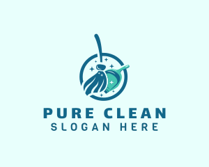 Clean Sweeping Broom logo design