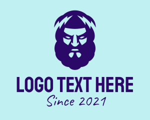 Greek - Blue Zeus Avatar logo design