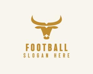 Golden Bull Horns  logo design