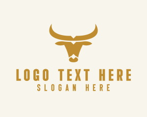 Animal - Golden Bull Horns logo design