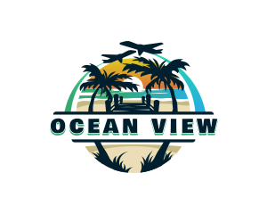 Beach Destination Tour logo design