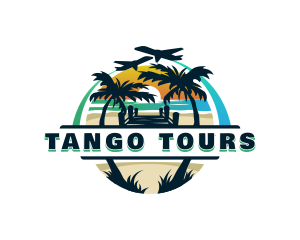 Beach Destination Tour logo design