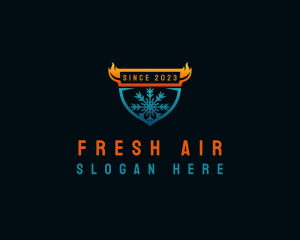 Fire Ice Temperature logo design