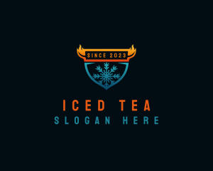 Fire Ice Temperature logo design